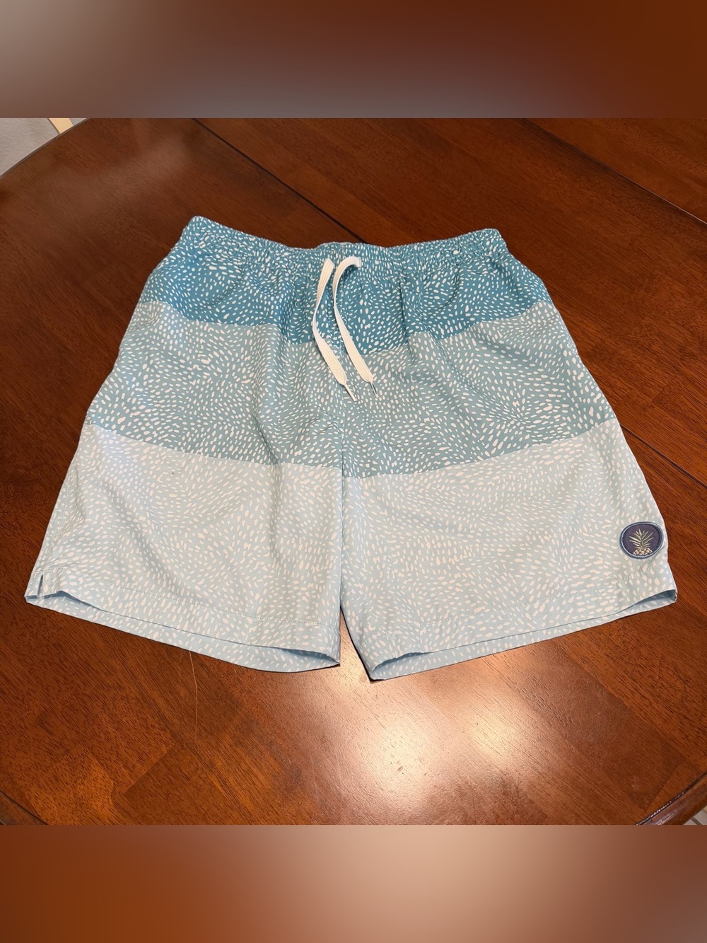 Chubbies Swim Trunks Shorts Mens Large Blue 7 Inseam Pineapple Tropical Beach